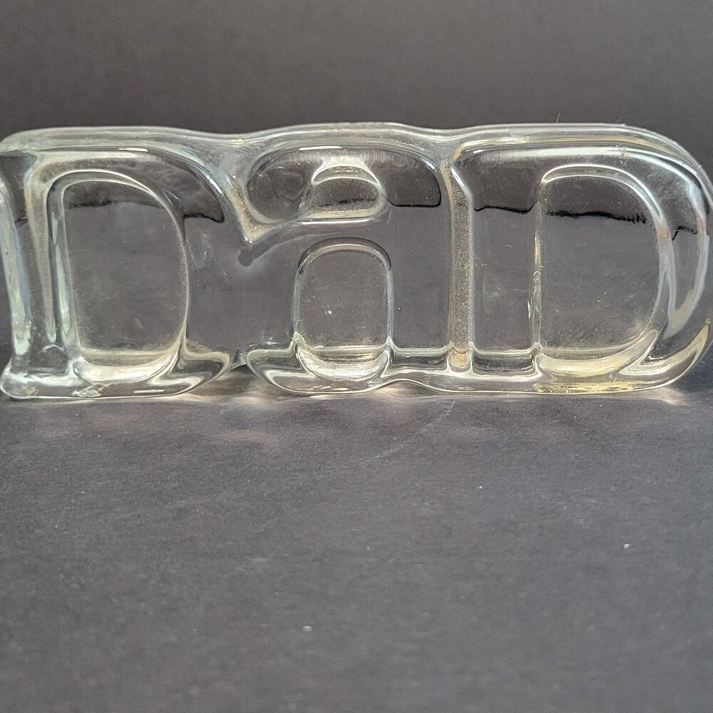 Vintage Avon and Fostoria 1982 "Dad" paper weight